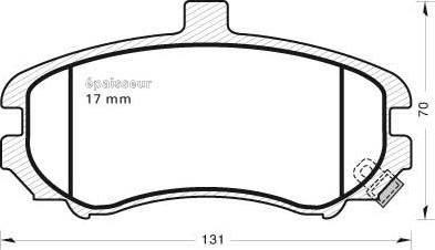 MGA 807 - Brake Pad Set, disc brake autospares.lv