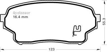 Spidan 32975 - Brake Pad Set, disc brake autospares.lv