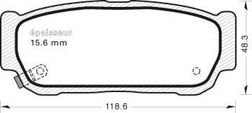 MGA 835 - Brake Pad Set, disc brake autospares.lv