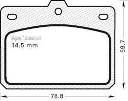 MGA 83 - Brake Pad Set, disc brake autospares.lv