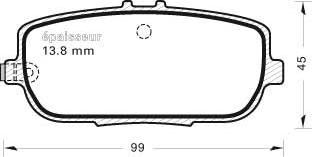 MGA 829 - Brake Pad Set, disc brake autospares.lv