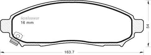 MGA 823 - Brake Pad Set, disc brake autospares.lv