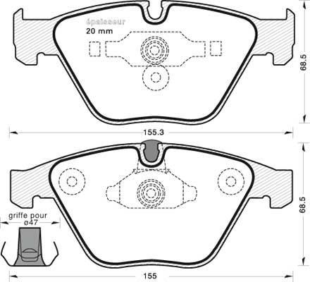 MGA 873 - Brake Pad Set, disc brake autospares.lv