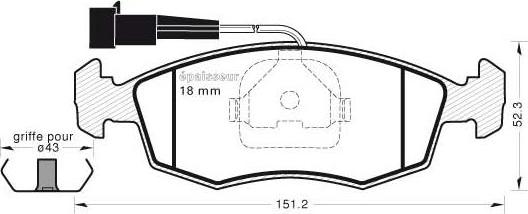 MGA 396 - Brake Pad Set, disc brake autospares.lv