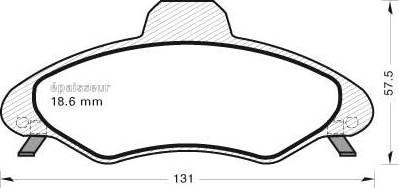 MGA 398 - Brake Pad Set, disc brake autospares.lv