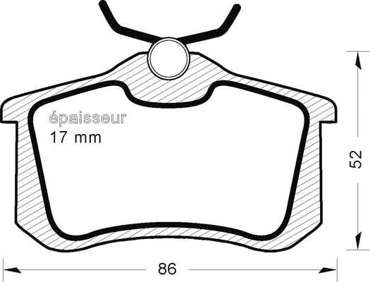 MGA 397 - Brake Pad Set, disc brake autospares.lv