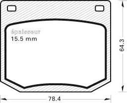 ECHLIN INTERNATIONAL FT-4120 - Brake Pad Set, disc brake autospares.lv