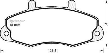 MGA 349 - Brake Pad Set, disc brake autospares.lv