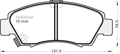 MGA 342 - Brake Pad Set, disc brake autospares.lv