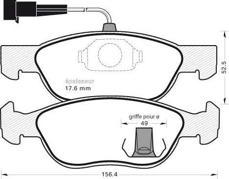 Pex 7.433 - Brake Pad Set, disc brake autospares.lv