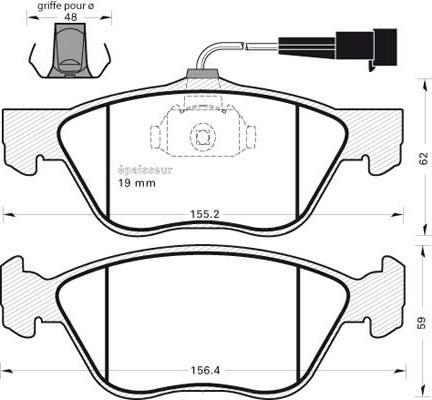 MGA 357 - Brake Pad Set, disc brake autospares.lv