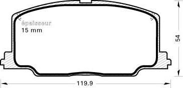 MGA 369 - Brake Pad Set, disc brake autospares.lv