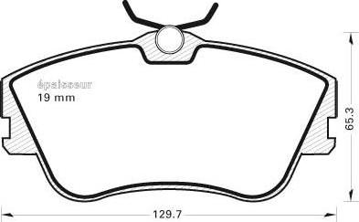 MGA 364 - Brake Pad Set, disc brake autospares.lv