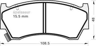 MGA 365 - Brake Pad Set, disc brake autospares.lv