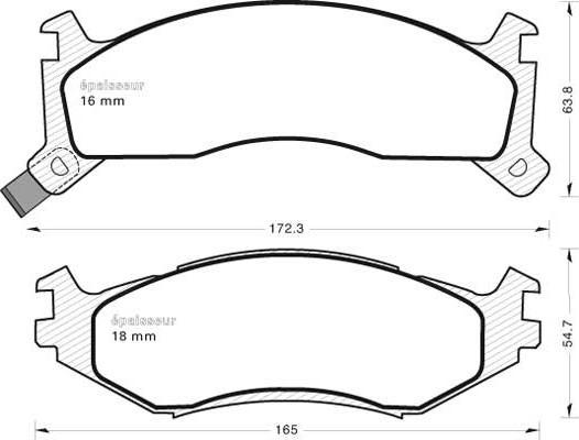 MGA 363 - Brake Pad Set, disc brake autospares.lv