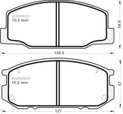 MGA 300 - Brake Pad Set, disc brake autospares.lv