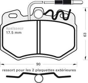MGA 307 - Brake Pad Set, disc brake autospares.lv