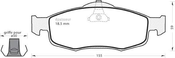 MGA 315 - Brake Pad Set, disc brake autospares.lv