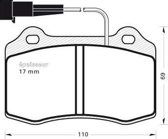 MGA 316 - Brake Pad Set, disc brake autospares.lv