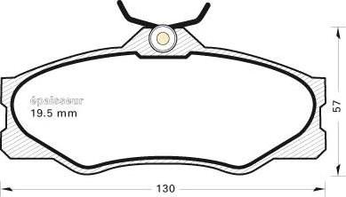 MGA 311 - Brake Pad Set, disc brake autospares.lv