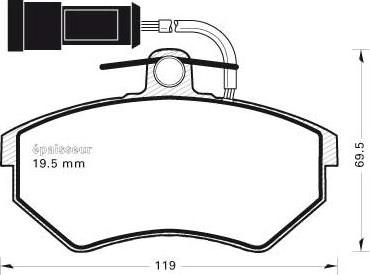 MGA 313 - Brake Pad Set, disc brake autospares.lv