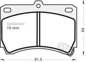 MGA 312 - Brake Pad Set, disc brake autospares.lv