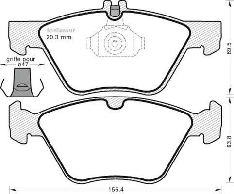 MGA 389 - Brake Pad Set, disc brake autospares.lv