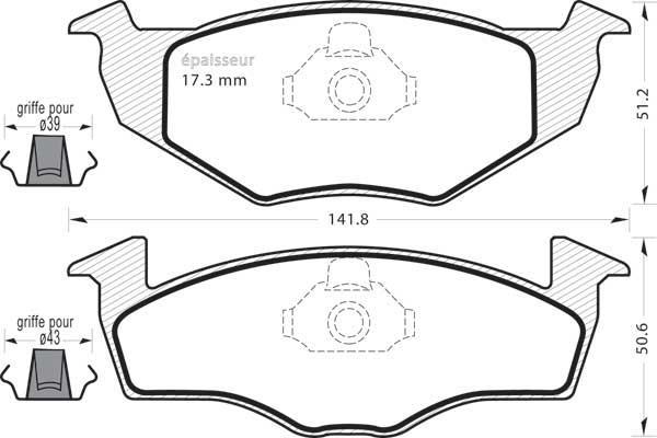 MGA 386 - Brake Pad Set, disc brake autospares.lv