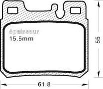 Akebono AN-7052K - Brake Pad Set, disc brake autospares.lv