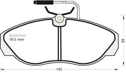 MGA 336 - Brake Pad Set, disc brake autospares.lv