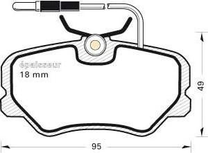 Quinton Hazell BLF1007 - Brake Pad Set, disc brake autospares.lv