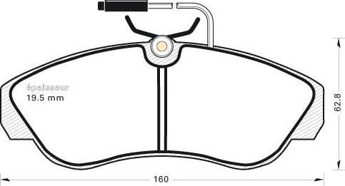 MGA 337 - Brake Pad Set, disc brake autospares.lv