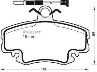 MGA 325 - Brake Pad Set, disc brake autospares.lv