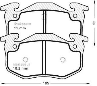 MGA 321 - Brake Pad Set, disc brake autospares.lv