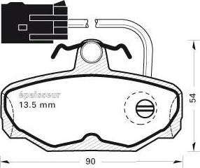 MGA 328 - Brake Pad Set, disc brake autospares.lv