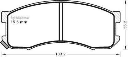 MGA 374 - Brake Pad Set, disc brake autospares.lv