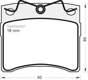 MGA 371 - Brake Pad Set, disc brake autospares.lv