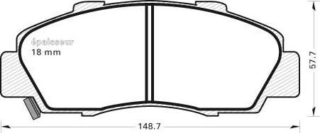 MGA 378 - Brake Pad Set, disc brake autospares.lv