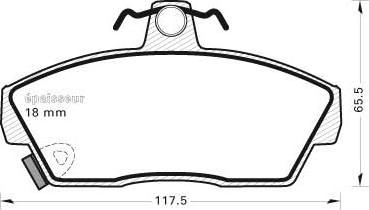 MGA 294 - Brake Pad Set, disc brake autospares.lv