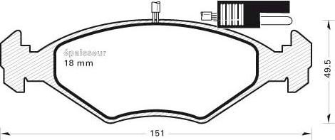 MGA 244 - Brake Pad Set, disc brake autospares.lv