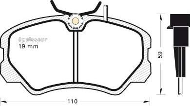 MGA 243 - Brake Pad Set, disc brake autospares.lv