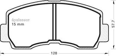 MGA 259 - Brake Pad Set, disc brake autospares.lv