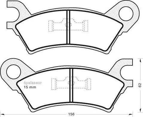 BENDIX 572372 - Brake Pad Set, disc brake autospares.lv