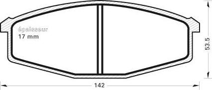 MGA 264 - Brake Pad Set, disc brake autospares.lv