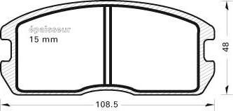 MGA 260 - Brake Pad Set, disc brake autospares.lv