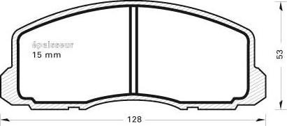 MGA 261 - Brake Pad Set, disc brake autospares.lv