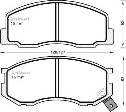 MGA 267 - Brake Pad Set, disc brake autospares.lv