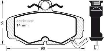 MGA 209 - Brake Pad Set, disc brake autospares.lv