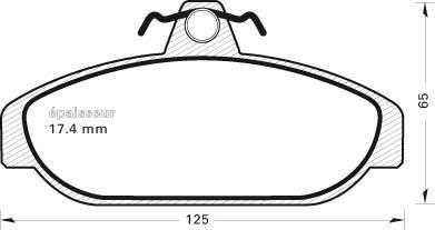 MGA 206 - Brake Pad Set, disc brake autospares.lv