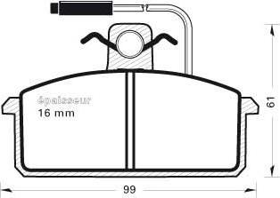 Valeo 671197 - Brake Pad Set, disc brake autospares.lv